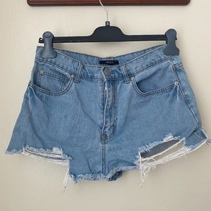 Forever 21 Frayed Denim Short